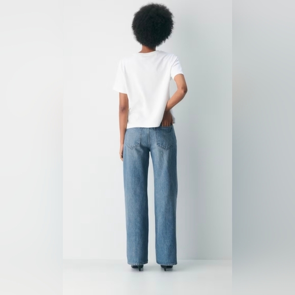 Denim Forum The Farrah High Rise Wide Leg Jeans Blue 23 Organic Cotton 70's - Picture 5 of 16